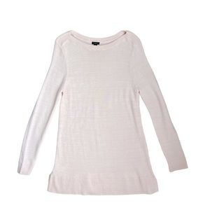 ANN Taylor Factory Women's Pink Knight Ribbed Pullover Sweater Tunic Sz XL